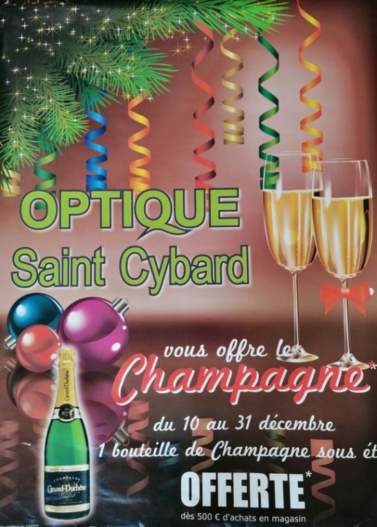 Offre bouteille de champagne dès 500€ d'achat, Angoulme, Optique Saint Cybard