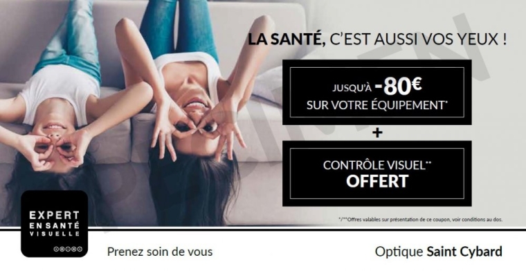 La santé c'est aussi vos yeux dans votre magasin d'optique sue Angoulême, offre valable jusqu'au 27 novembre 2021, Angoulme, Optique Saint Cybard