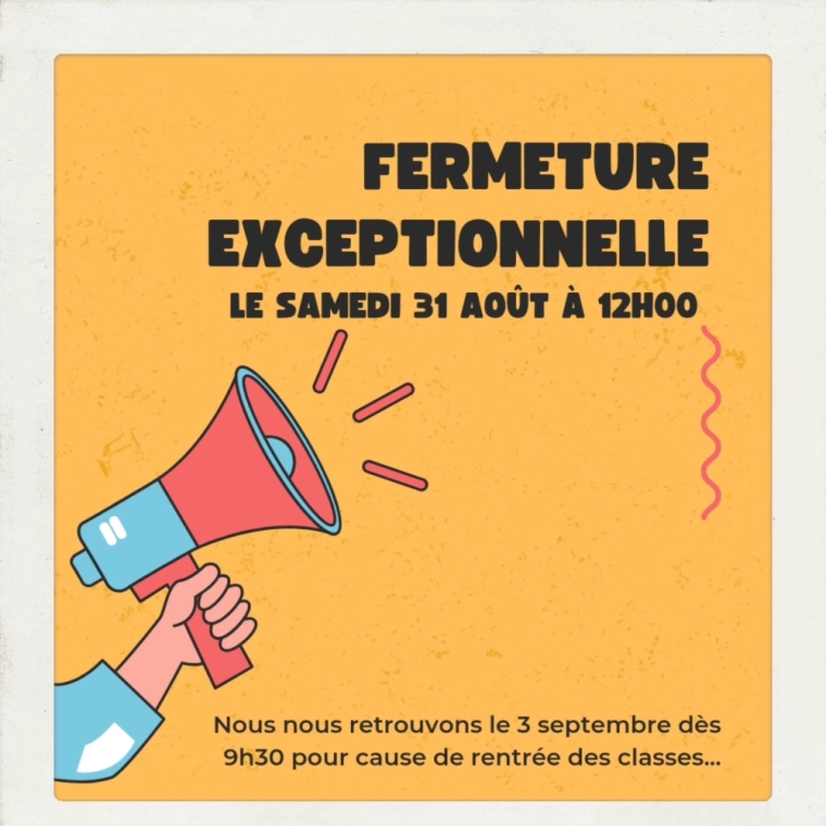 Fermeture exceptionnelle de votre opticien à Angoulême ce samedi 31 août, Angoulême, Optique Saint Cybard